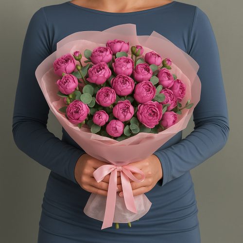 Букет роз «Очарование в пионовидных розах»