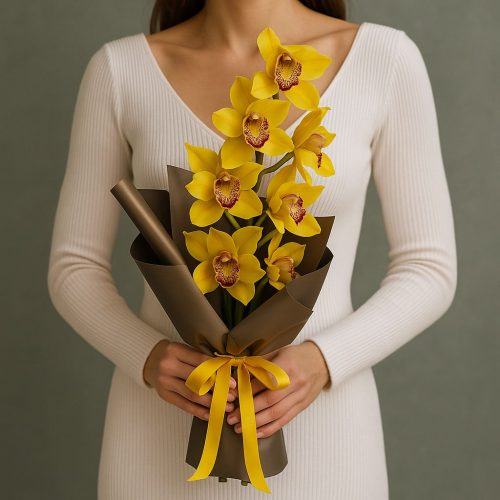 Букет «Солнечная орхидея»